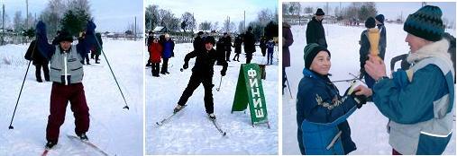 Лыжные эстафеты в Андреево-Базарской школе .